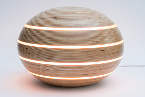 Mood | lamp | Birch wood | design by Leon van Zanten